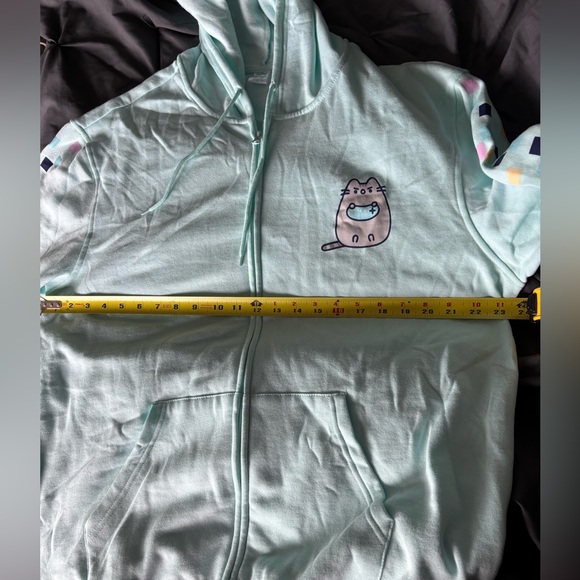 Pusheen XL Mint Green Hoodie with Colorful Accents - Picture 9 of 10